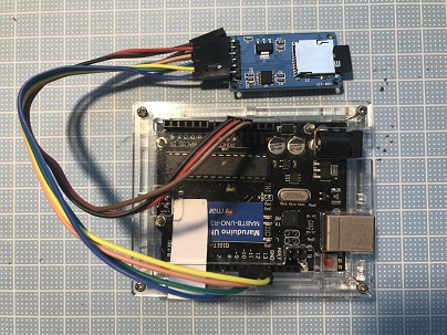 microSD（TF）カードモジュールの実際の回路図